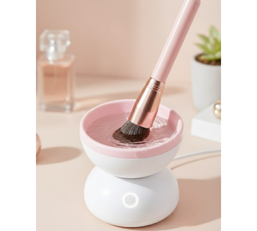 Silikon Yüzeyli Elektrikli Makyaj Fırçası Temizleme Kabı