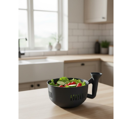 Süzgeçli Hazneli Sebze Yıkama Kabı Pratik ve Dayanıklı Mutfak Yardımcısı