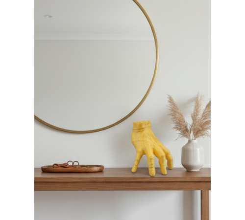 3D Modern Sarı El Biblo 17x16 cm Ev ve Ofis Dekorasyonu