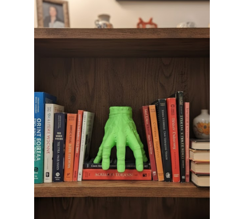 3D Modern Yeşil El Heykeli 27x22 cm Raf ve Konsol Üstü Dekor