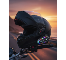 16 Mod RGB Işıklı Motosiklet Intercom Çift Telefon Destekli