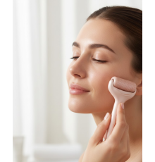 Yüz ve Göz Altı İçin Buz Silindiri Şişlik Giderici Masaj Aleti