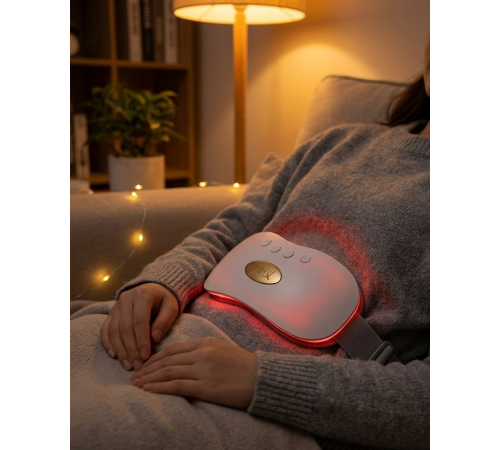 Şarjlı Kızılötesi Isı Terapili Titreşimli Bel ve Rahim Destek Kemeri USB 45-50 Derece Ayarlı