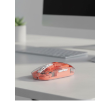 Sessiz Tıklamalı Şeffaf Mouse Bluetooth ve USB Uyumlu