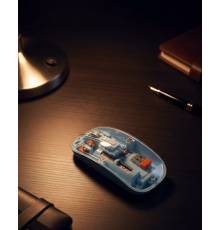 800 1600 DPI Ayarlanabilir Mavi Kablosuz Mouse Pilli