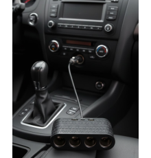 Araçlar İçin 4’lü Çakmak Çoklayıcı Type C USB ve Koruma Sistemli