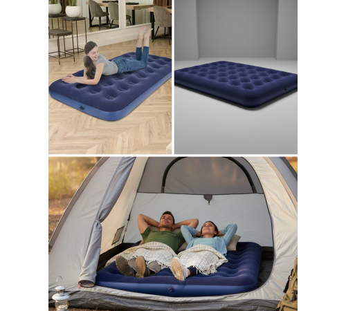 Çok Amaçlı Şişme Hava Yatağı Çift Kişilik Hızlı Şişirme Vanalı
