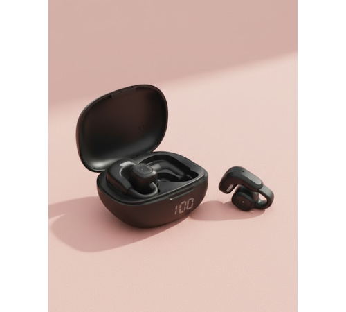 Açık Tasarım Kablosuz Bluetooth Spor Kulaklık LED Ekranlı