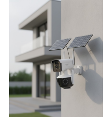 Çoklu Lensli 9MP Solar IP Kamera Uzaktan İzleme ve Alarm Bildirimli