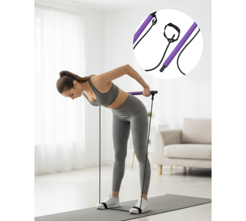 Pilates Bar Direnç Aleti Duruş Geliştirici ve Kas Güçlendirici