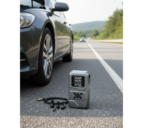 Çok Fonksiyonlu Akü Takviye ve Taşınabilir Hava Kompresörü