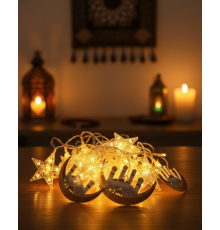 Ramazan Dekorasyonu İçin 3 Metre Hilal Yıldız LED Işık