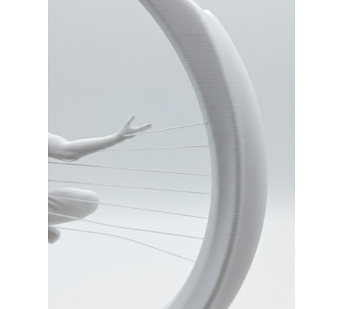 3D Zen Heykeli Modern Ay Tasarımlı Meditasyon Biblosu