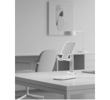 Minimal Tasarımlı Masaüstü Telefon Standı Beyaz