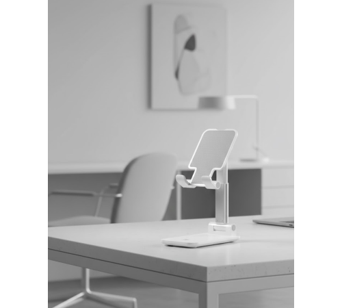 Minimal Tasarımlı Masaüstü Telefon Standı Beyaz