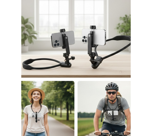 Hızlı Tak Çıkar Özellikli Boyun Askılı Telefon Sabitleyici