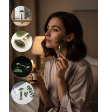 Yeşim Taşı Yüz Masaj Seti Şişlik Azaltıcı 2 Parça