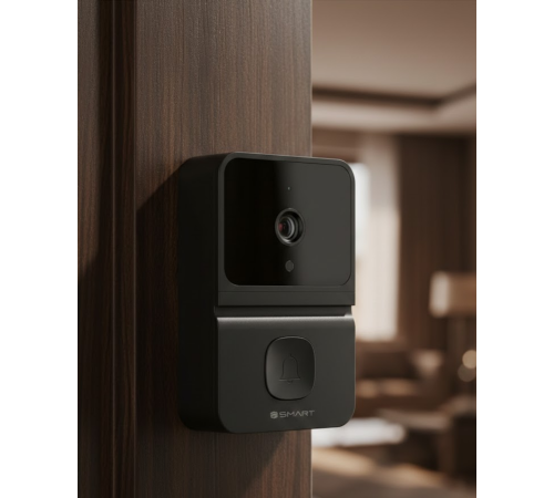 Kablosuz Video Kapı Zili Gece Görüşlü Gerçek Zamanlı Fotoğraf