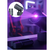 Siyah Android Sistemli Kareoke Projeksiyon 180° Döner Başlıklı