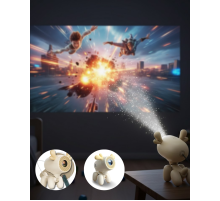 Döner Başlıklı Akıllı Projeksiyon HDMI USB TF Girişli