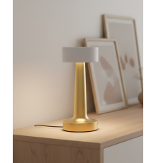 Modern Altın Gövdeli LED Masa Lambası 3 Işık Modlu