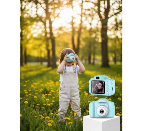 Mavi Şarjlı Mini Kamera HD Video Fotoğraf Çekimli Genişletilebilir Hafızalı