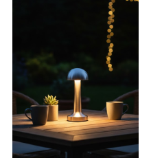 Şarjlı Kablosuz Mantar Masa Lambası Dokunmatik 3 Renk LED Modern Tasarım