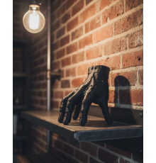 3D Siyah El Tasarım Dekor 17x16 cm Konsol ve Şömine Üstü Obje