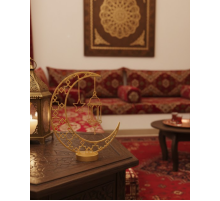 3D Ramazan Dekor Özel Baskı Hilal Yıldız Masa Üstü