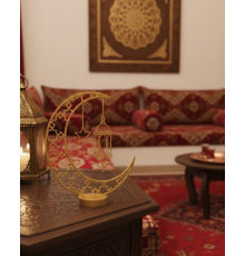 3D Ramazan Dekor Özel Baskı Hilal Yıldız Masa Üstü
