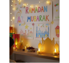 3D Cami Masa Üstü Dekor 2 Pilli LED Mumlu Hediye Set