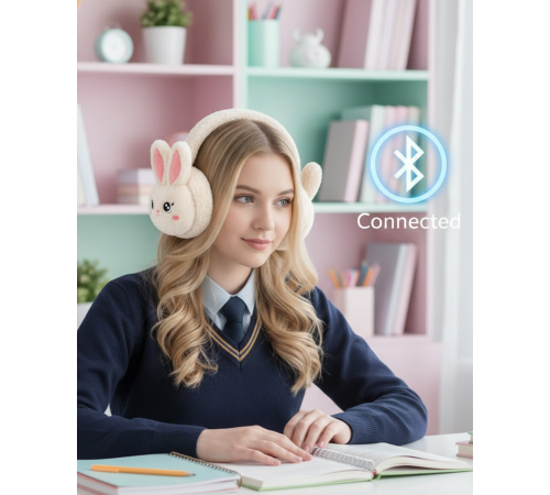 Kablosuz Tavşan Tasarımlı Bluetooth Kulaklık TF Kart Destekli