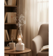 Retro LED Işıklı 1200 mAh Şarjlı Aroma Difüzörü 280 ml Su Kapasiteli