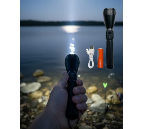 60W Güçlü LED El Feneri 6000 Lümen Uzun Mesafe Aydınlatma Seti