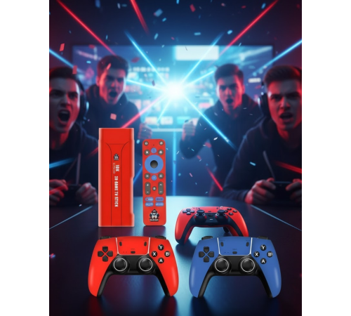 Retro Android Game Stick 64GB 10K HD Çift Kişilik Oyun Konsolu