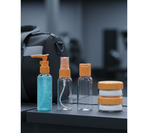 Kompakt 5’li Seyahat Kozmetik Şişe Seti Sızdırmaz