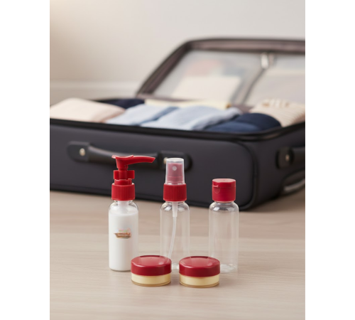 Seyahat İçin 5’li Şeffaf Kozmetik Organizer Seti