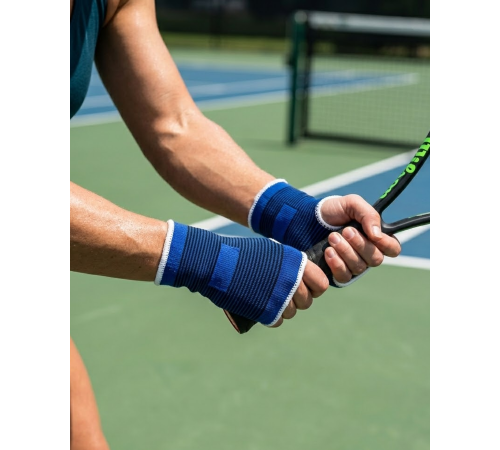 2 Adet Sporcu Bilek Desteği Esnek Nefes Alabilir Örgü Tasarım