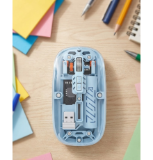 Ofis ve Günlük Kullanım İçin Mavi Bluetooth Kablosuz Mouse