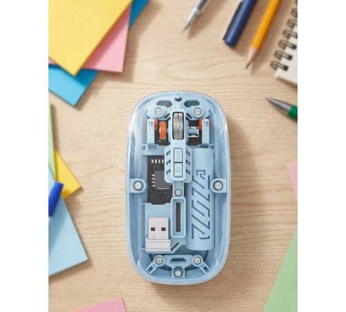 Ofis ve Günlük Kullanım İçin Mavi Bluetooth Kablosuz Mouse