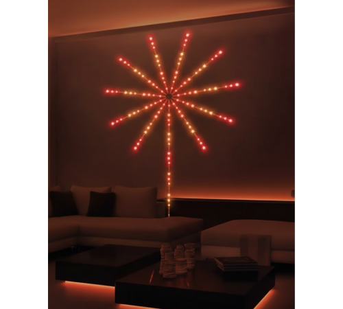 Uygulama Destekli RGB LED Havai Fişek Duvar Aydınlatması