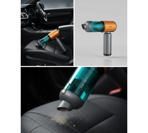 Araç İçin El Tipi Süpürge Güçlü Motor ve Uzun Pil Ömrü