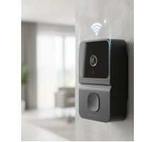 ŞARJLI KAMERALI KAPI ZİLİ SİYAH