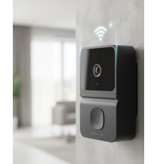 ŞARJLI KAMERALI KAPI ZİLİ SİYAH