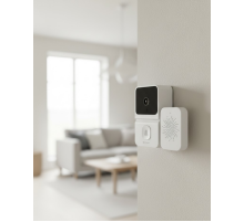 ŞARJLI KAMERALI KAPI ZİLİ BEYAZ