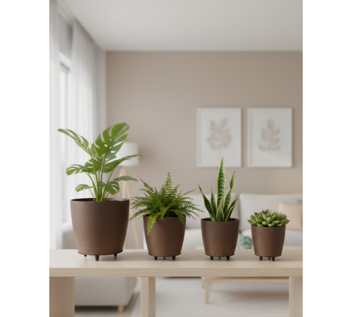 4LÜ VAZO KAHVERENGİ