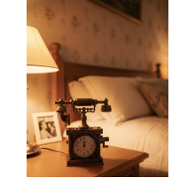 ZN8808B TELEFON ŞEKLİNDE ÇALAR SAAT BRONZ