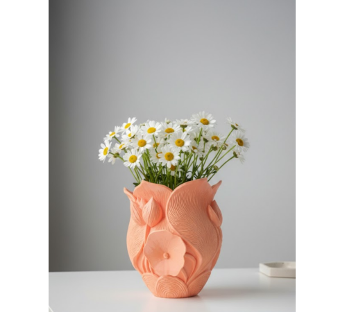 TURUNCU ÇİÇEK VAZO