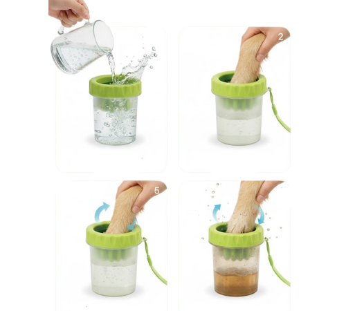 Orta ve Büyük Irk Köpekler İçin Pati Yıkama Kabı Pratik Hijyen Çözümü