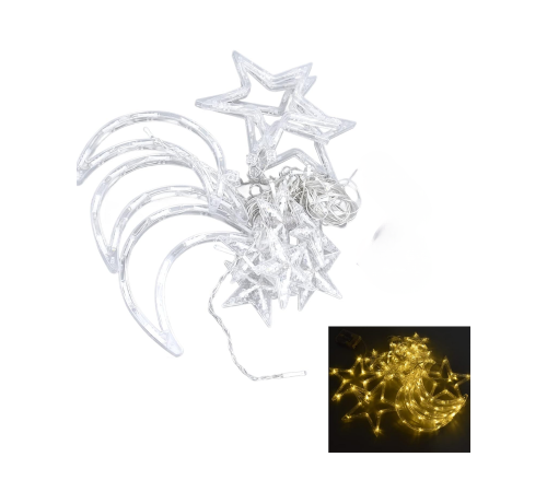 Büyük Ay Yıldız Ramazan Led Işık Dekoratif Işıklı Süs